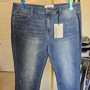 Evidnt Women's Size 30 NWT Classic Straight Leg Blue Jeans